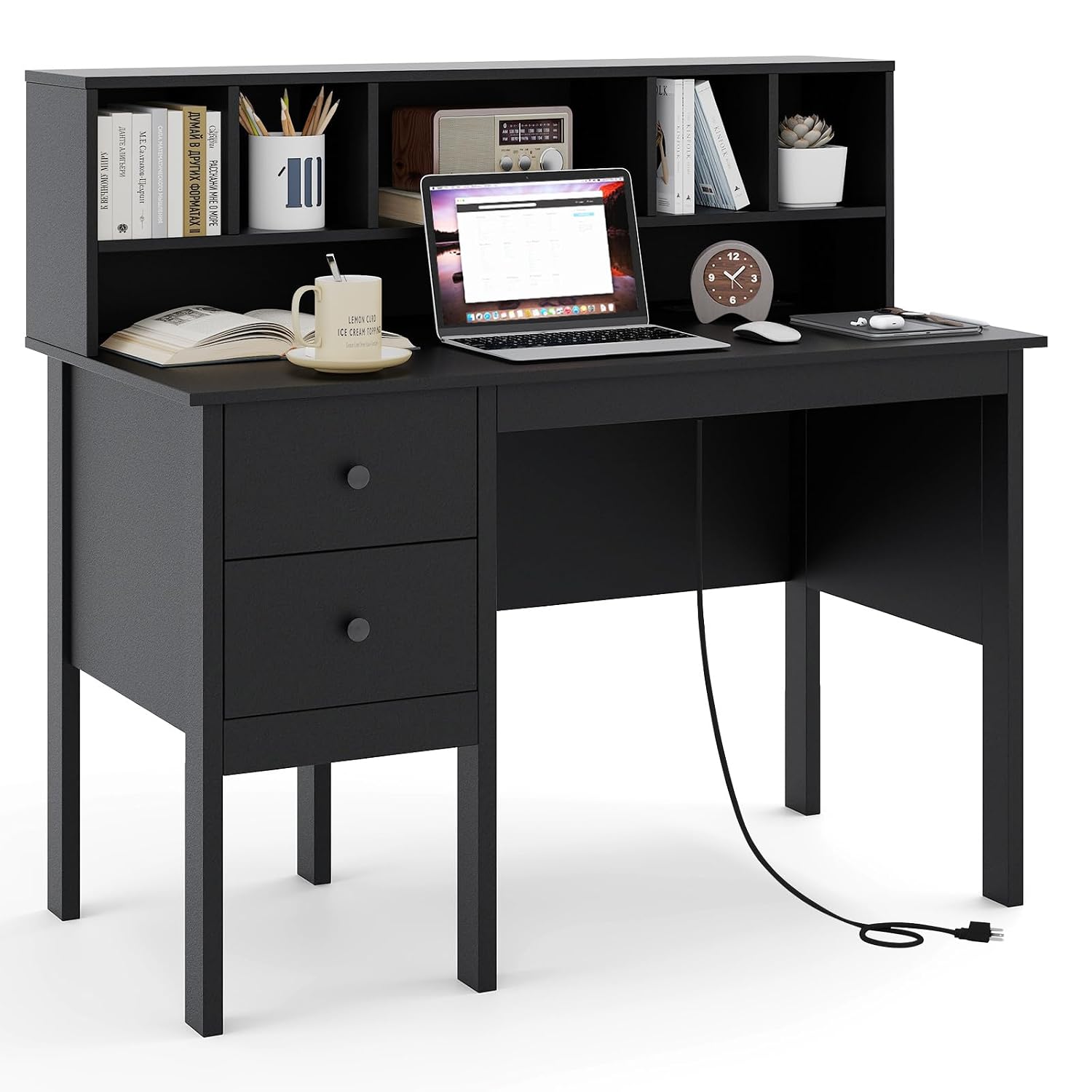 Office Furniture Outlet - Home Office Desk Hutch USB Ports