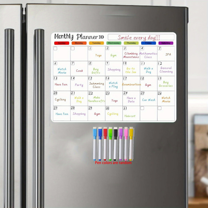 Magnetic Whiteboard Calendar - Large Size Magnetic Dry Erase Whiteboard