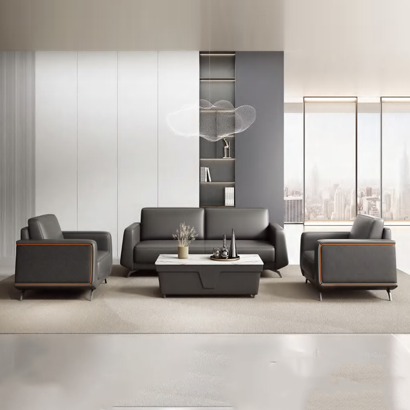 Office Furniture Luxury - Modern New Luxury Leather Office Sofa