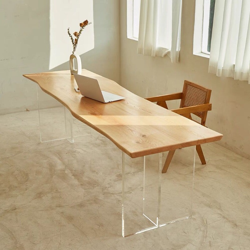 Nordic Solid Wood Acrylic Floa - Office Furniture Modern review and price