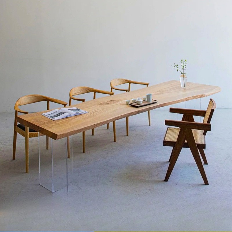 Nordic Solid Wood Acrylic Floa - Office Furniture Modern review and price