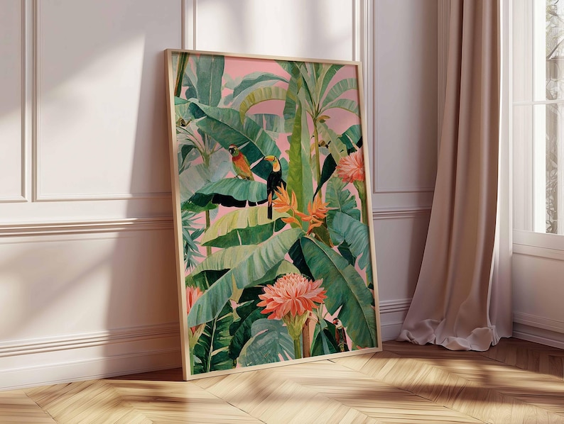 1pc Retro Tropical Canvas Post - Office Furniture Modern review and price