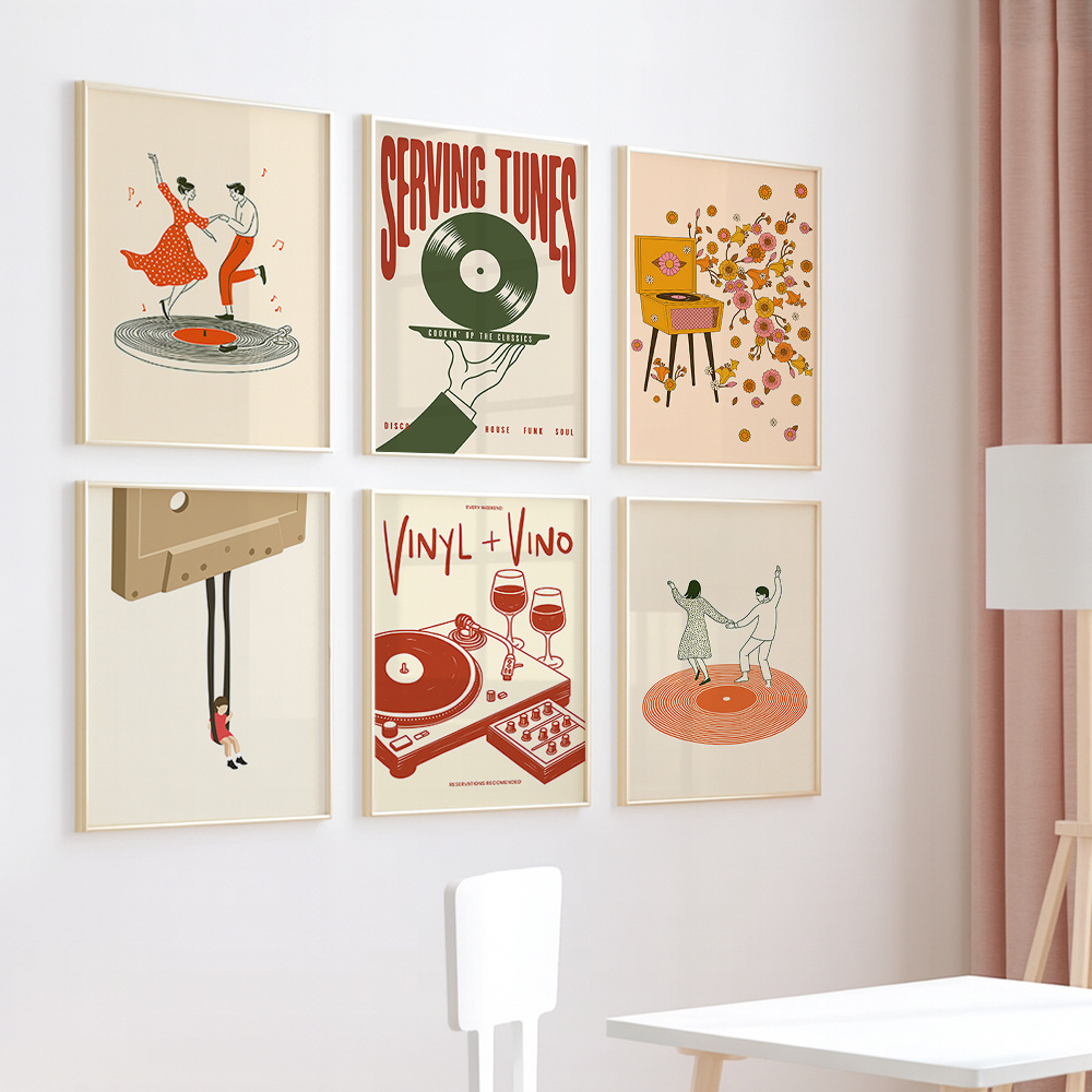 1pc Vintage Music Canvas Poste - Office Furniture Modern review and price