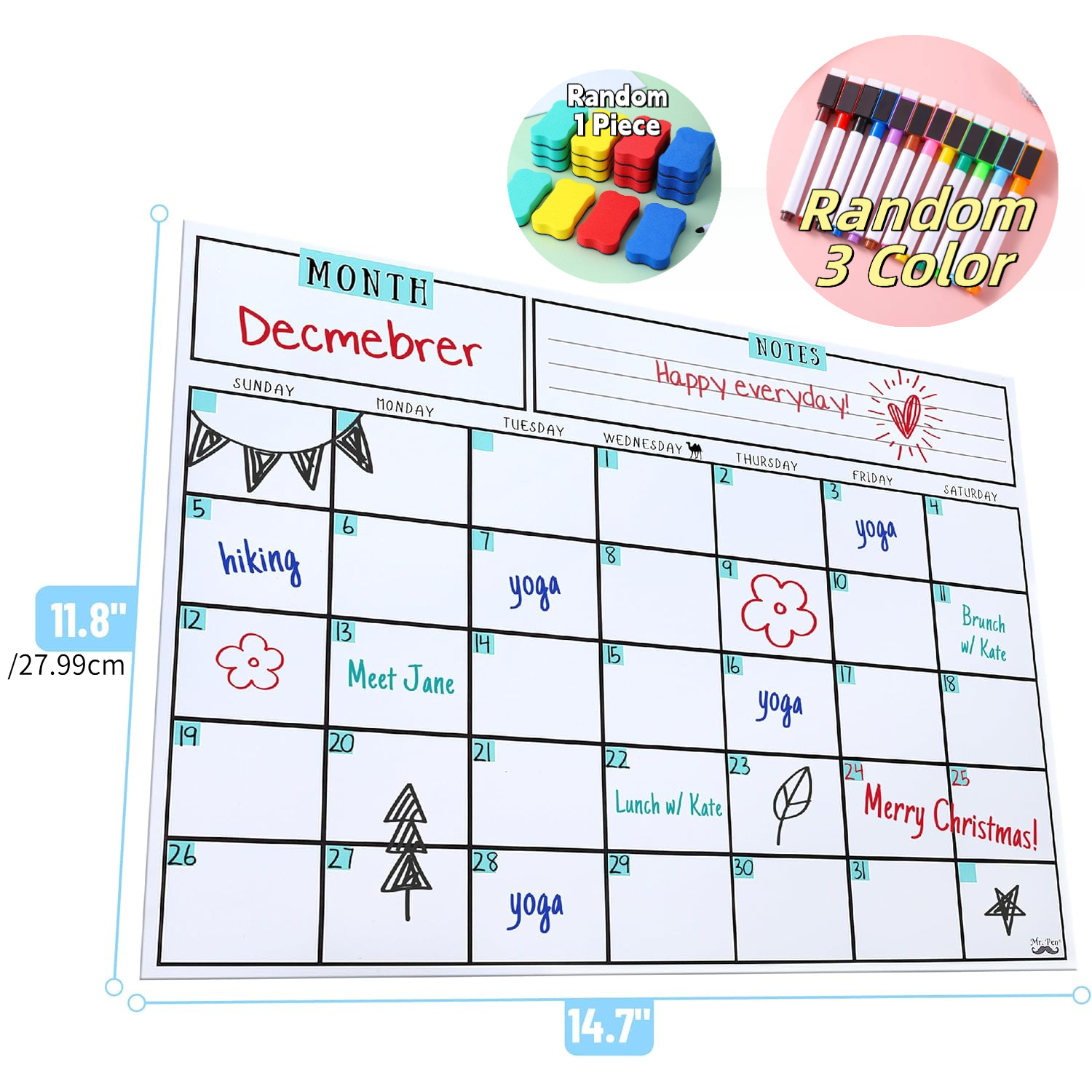 Magnetic Dry Erase Calendar, 1 - Magnetic Whiteboard Calendar review and price