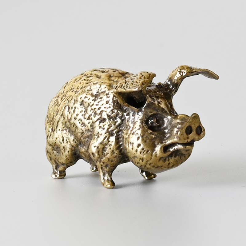 Vintage Brass Pig Small Orname - Office Furniture Loft review and price