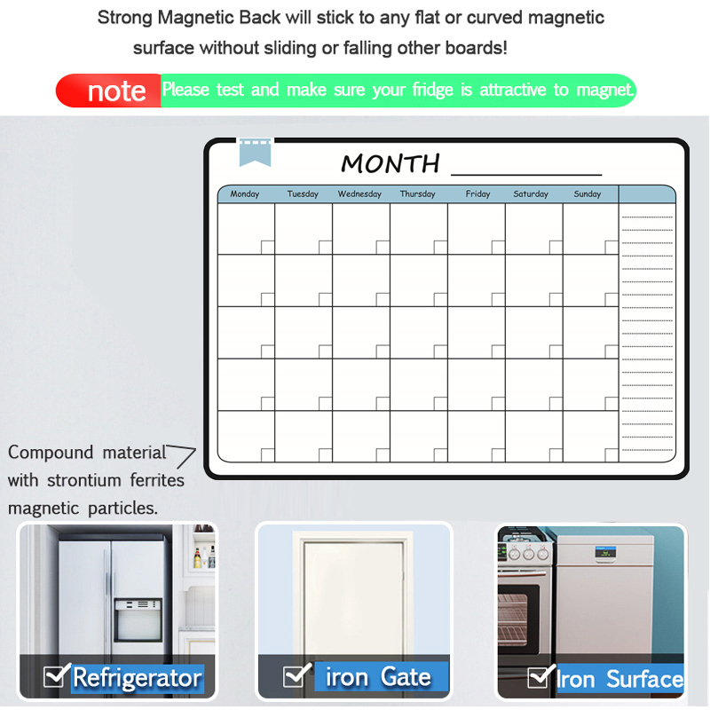 A3 Size Magnetic Monthly Weekl - Magnetic Whiteboard Calendar review and price