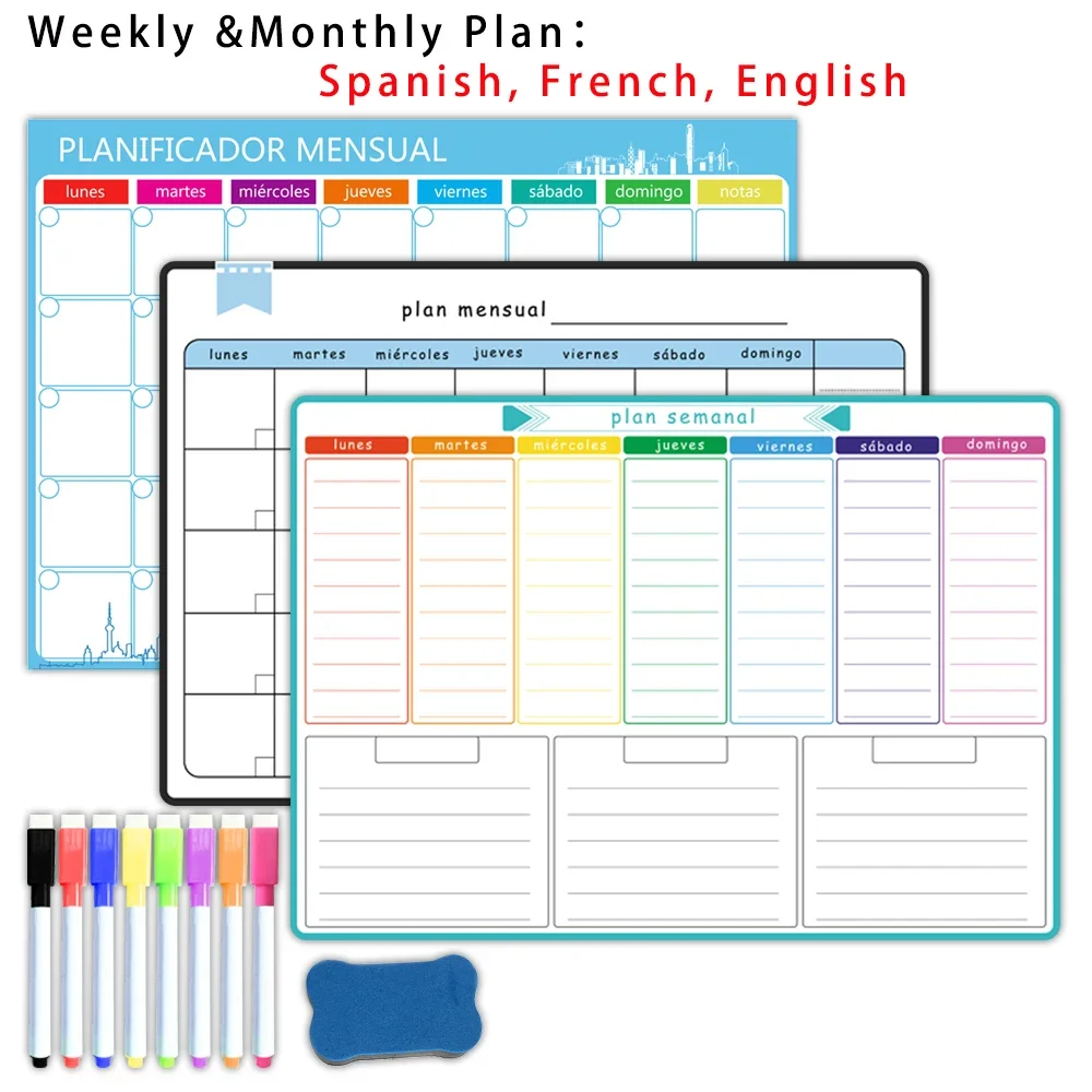A3 Size Magnetic Weekly &month - Magnetic Whiteboard Calendar review and price