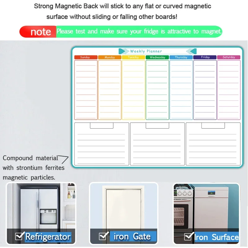 A3 Size Magnetic Weekly &month - Magnetic Whiteboard Calendar review and price