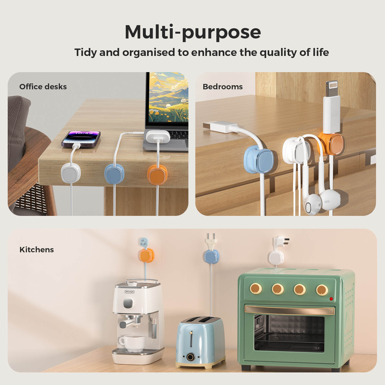 adhesive cable organizer Cable - Pegboard Office Organizer review and price