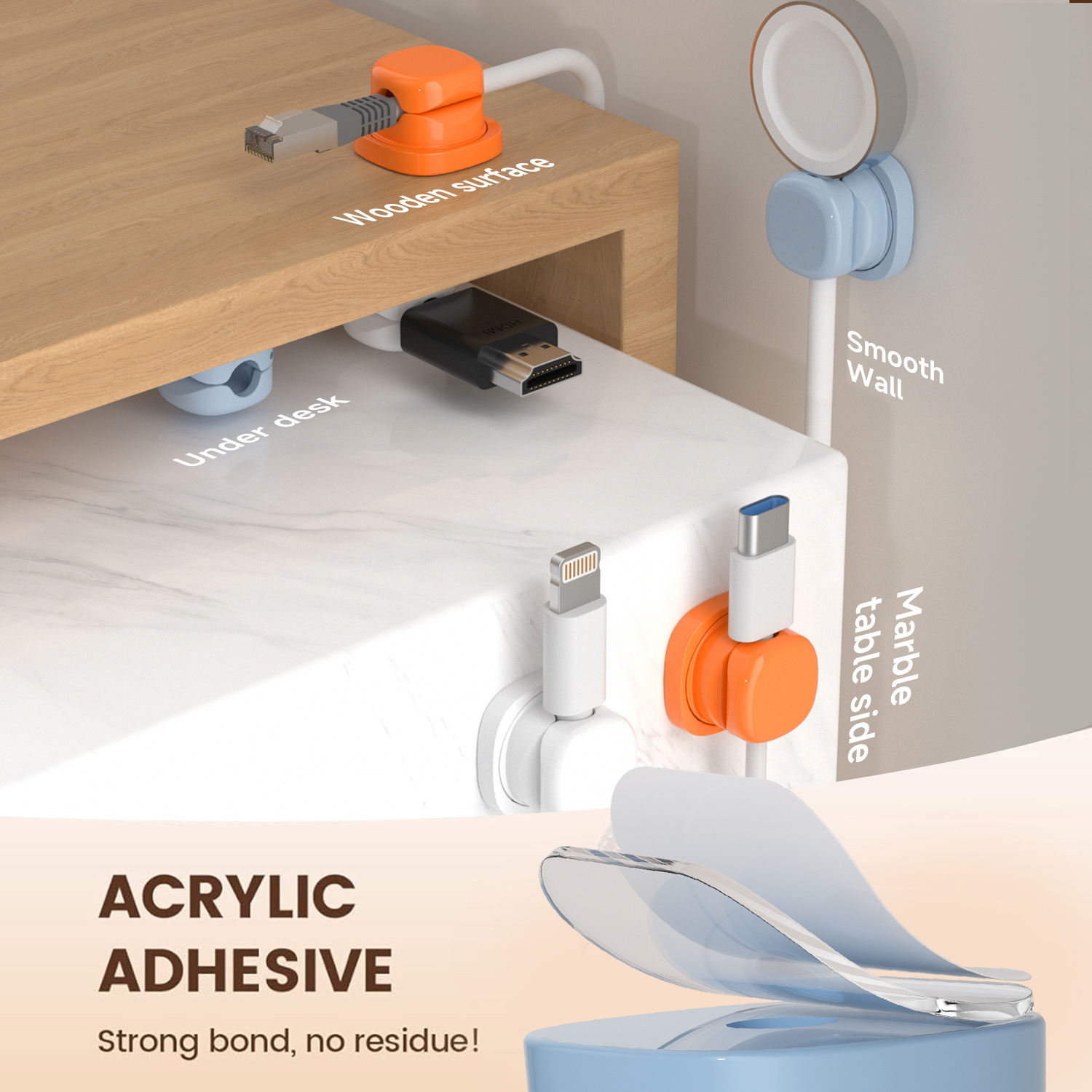 adhesive cable organizer Cable - Pegboard Office Organizer review and price