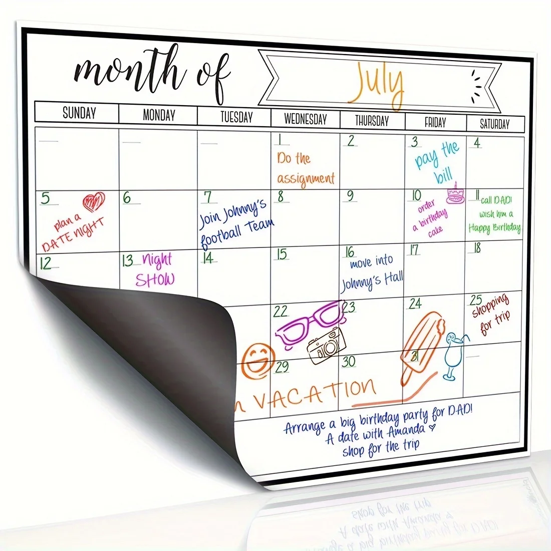 Magnetic Monthly Calendar Whit - Magnetic Whiteboard Calendar review and price