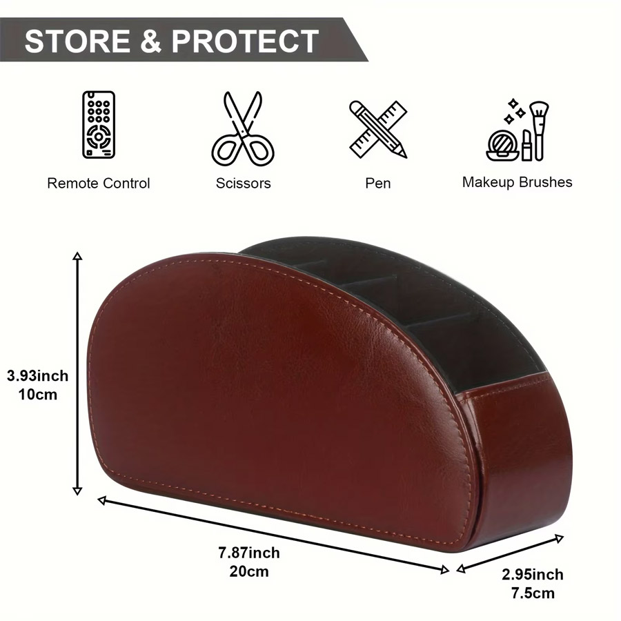 1Pc 5 Grid PU Leather Desktop  - Pegboard Office Organizer review and price