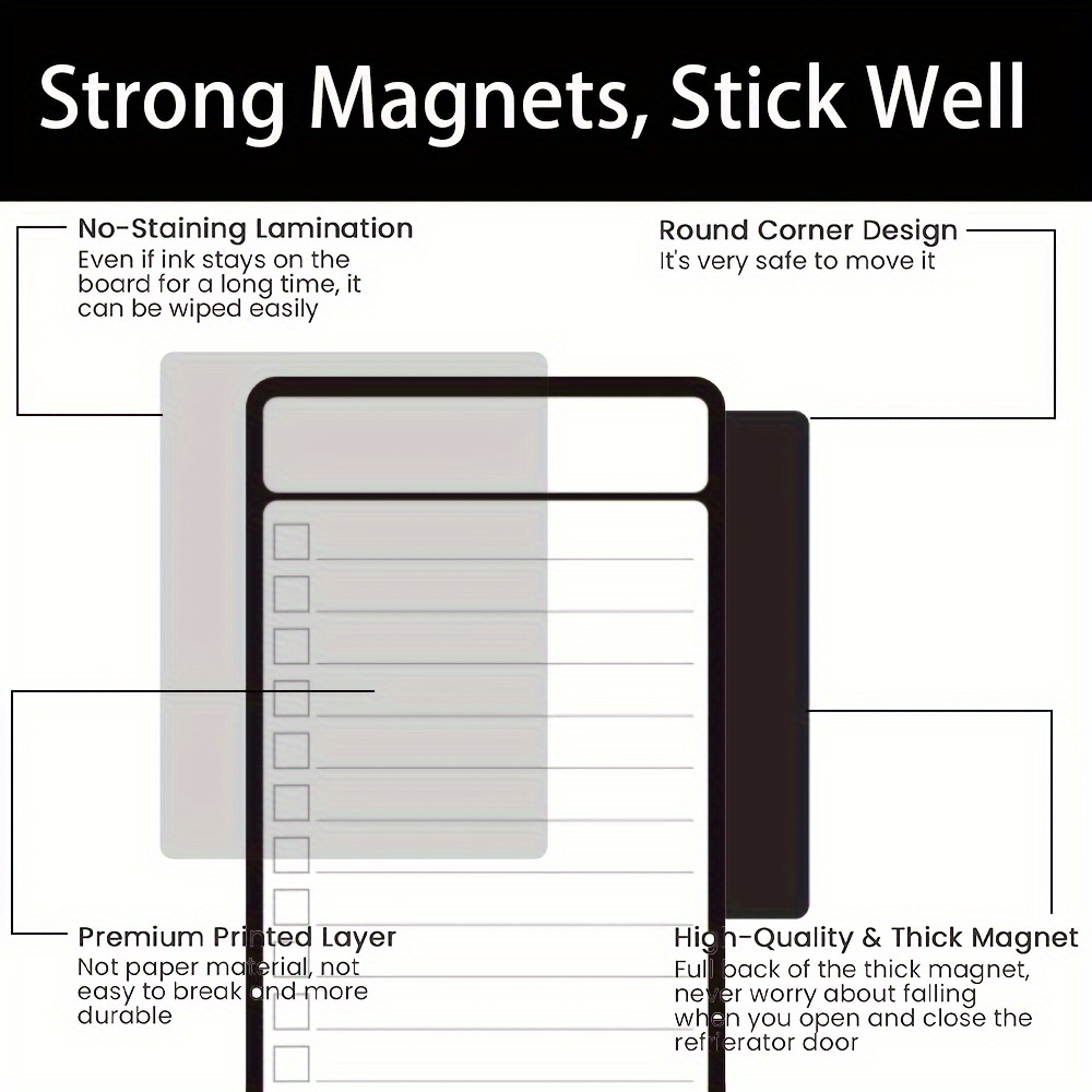 4pcs Magnetic Dry Erase List B - Magnetic Whiteboard Calendar review and price